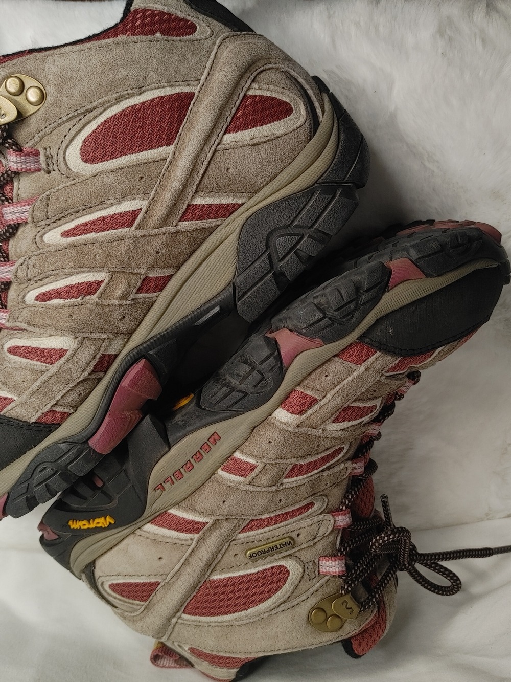 Merrell Boulder Blush Moab 2 Mid Waterproof Hiking Trail Shoes 6.5 - Picture 7 of 9
